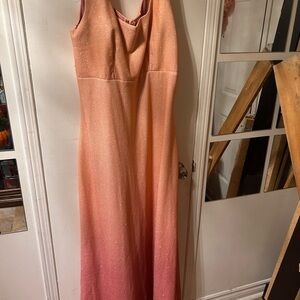 Elegant Pink and Orange Ombre Dress
